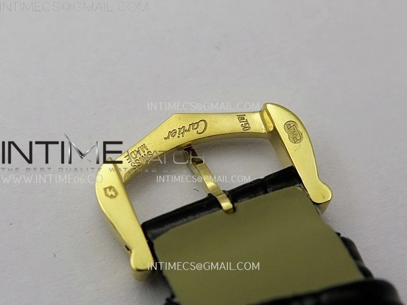 Tank Francaise Ladies 21.2mm YG 8848F 1:1 Best Edition Silver Dial on Black Leather Strap Ronda Quartz V2